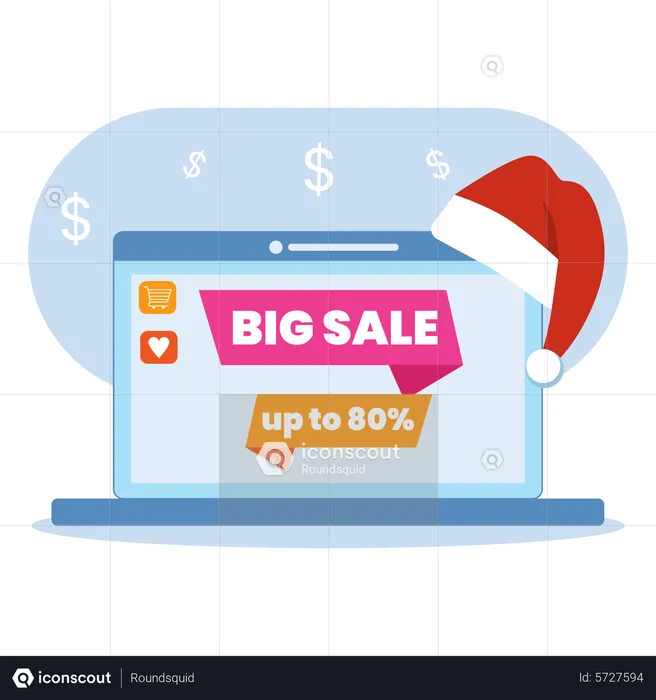 Online Black Friday sale shopping  Illustration