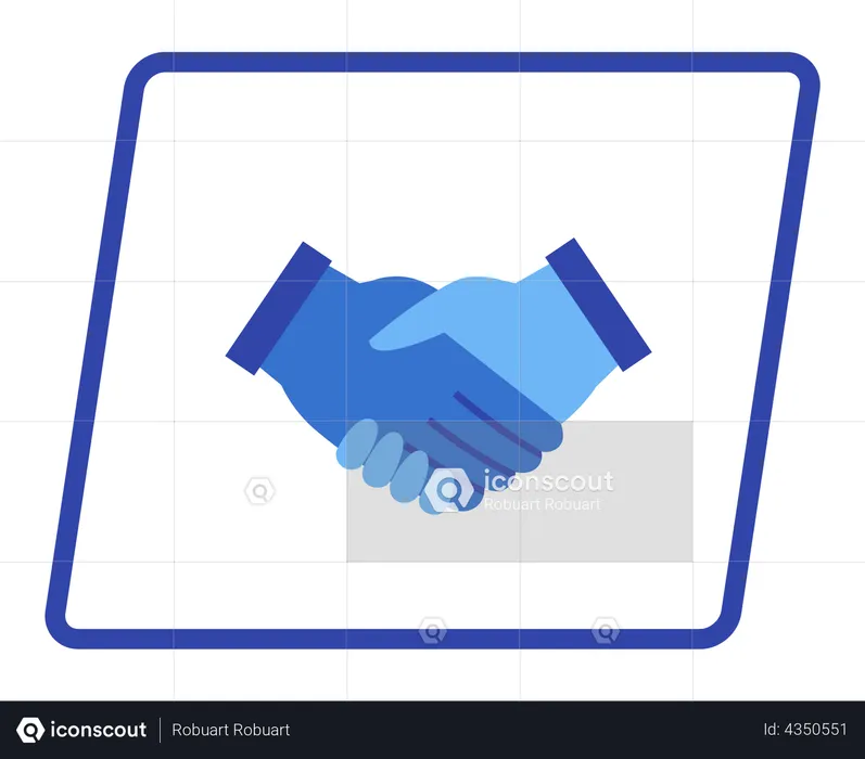 Online Business Deal  Illustration