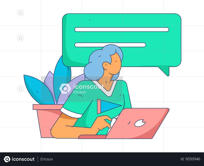 Online Business Discussion  Illustration