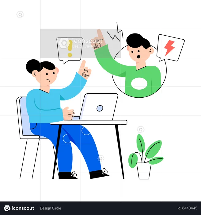 Online business discussion  Illustration