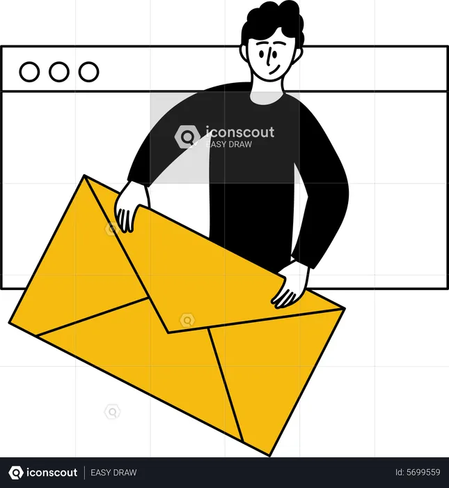 Online business email  Illustration