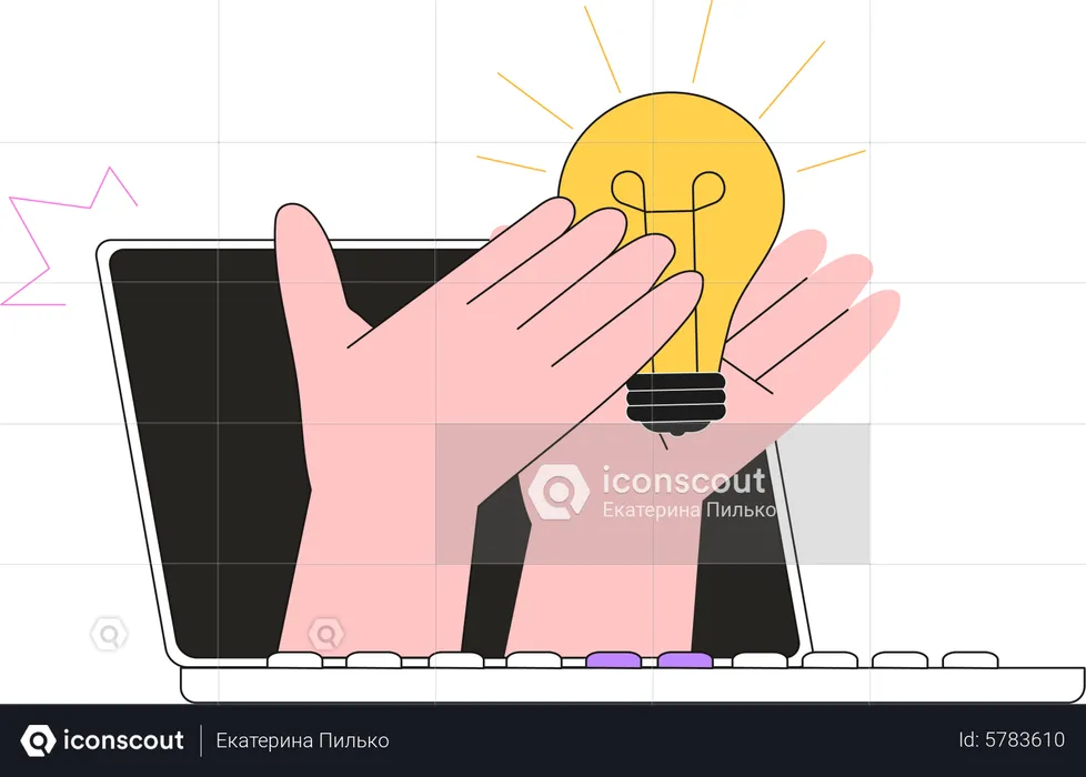 Online business idea  Illustration
