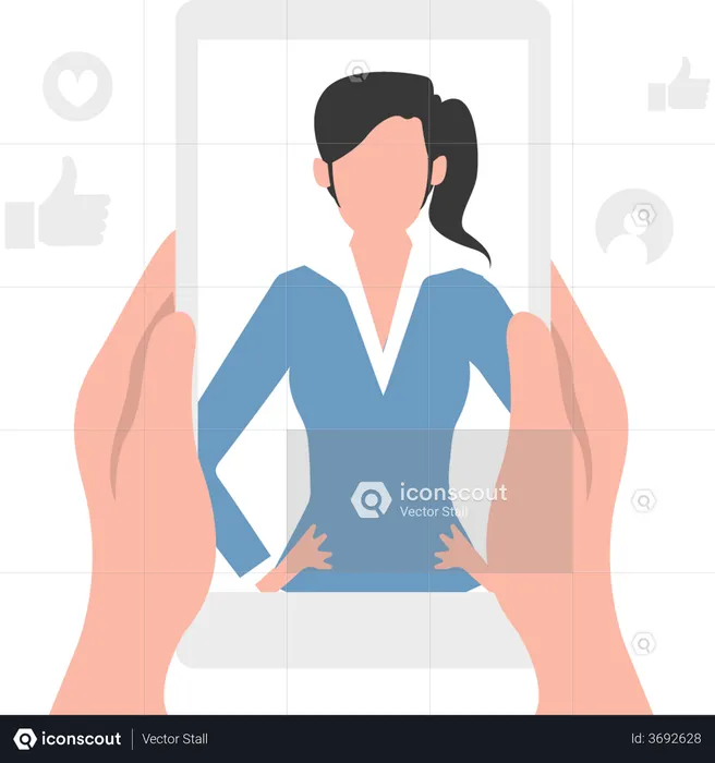 Online business meeting  Illustration