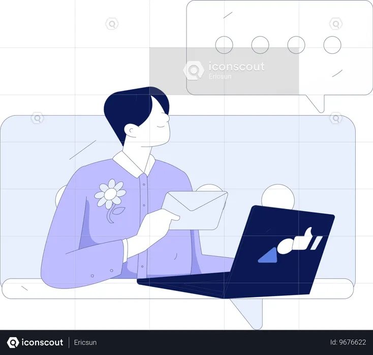 Online business meeting  Illustration