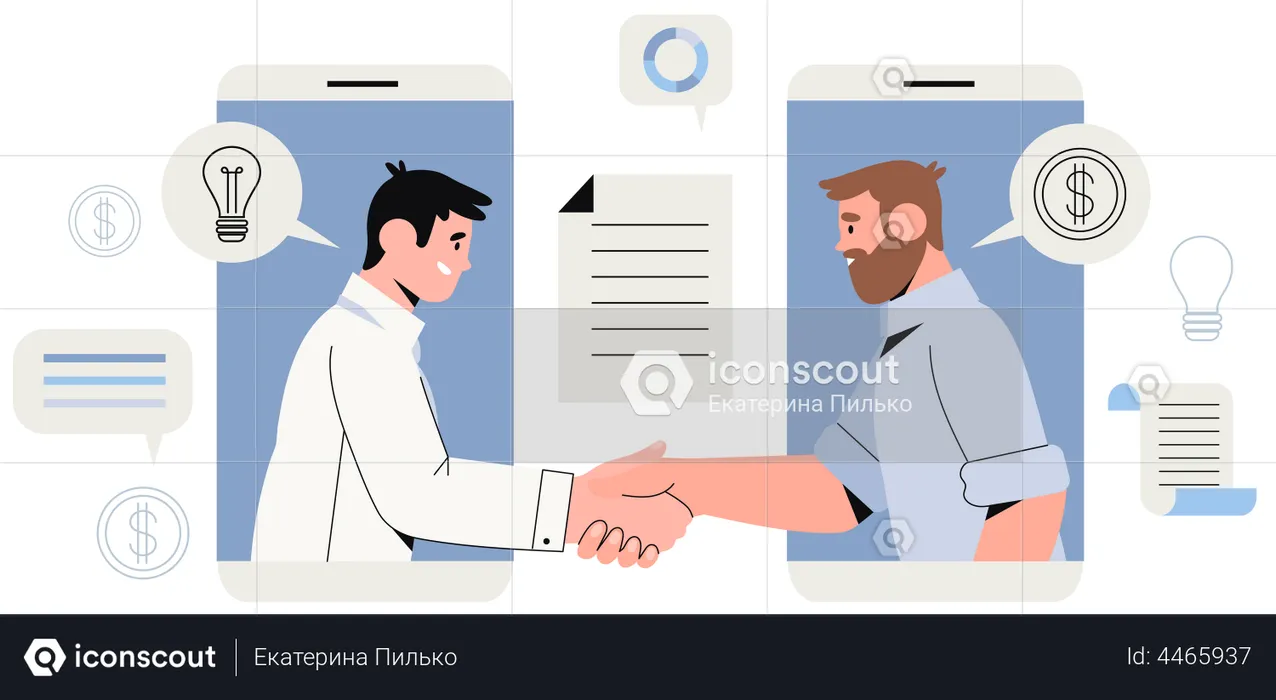 Online Business meeting  Illustration