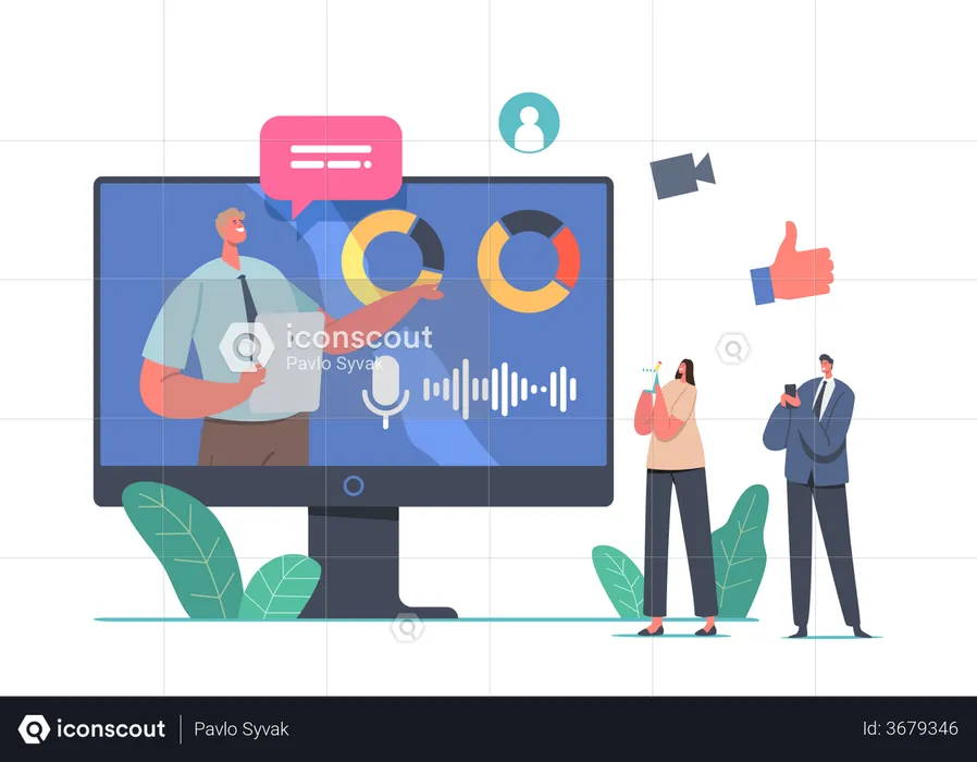 Online Business Presentation  Illustration