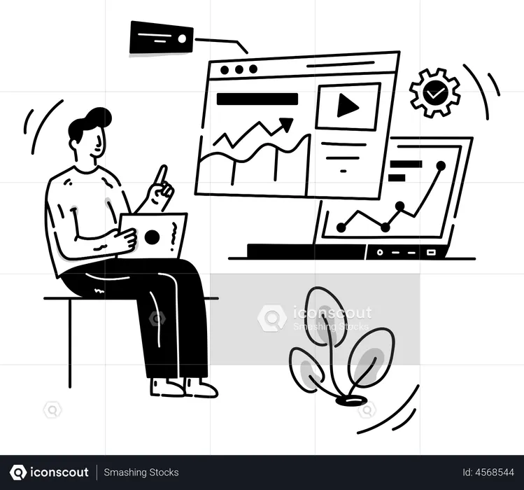 Online Business Training  Illustration