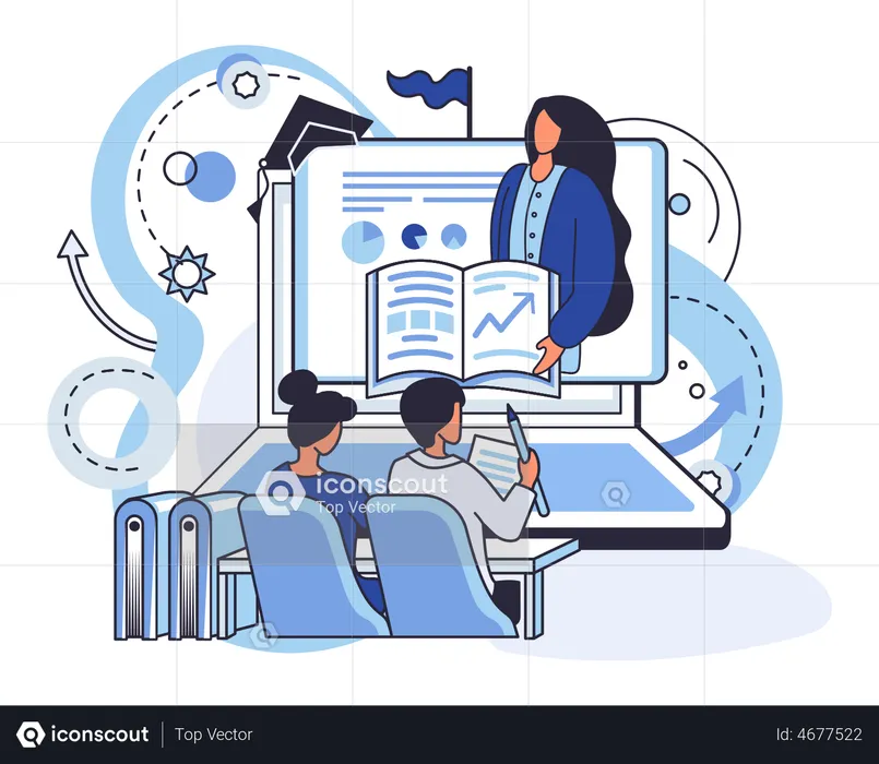 Online business training  Illustration