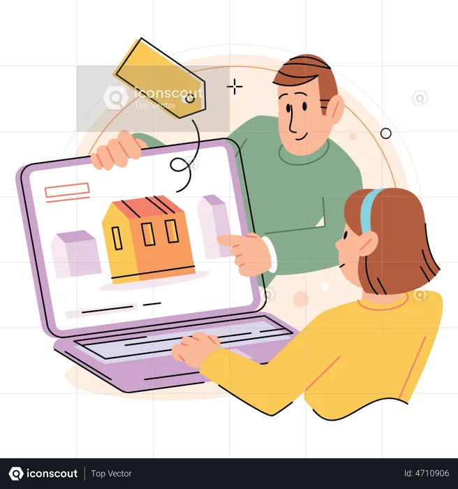 Online buy property  Illustration