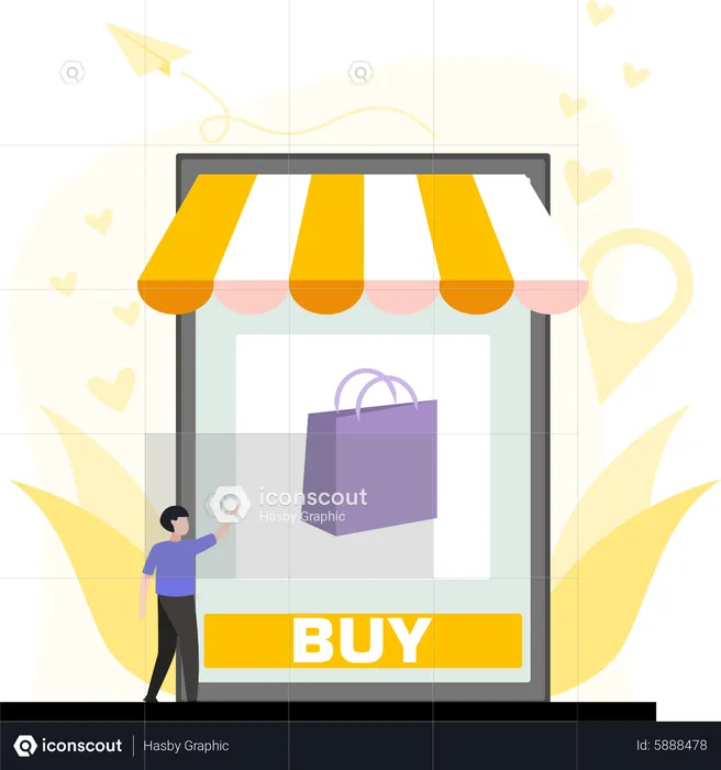 Online Buying  Illustration