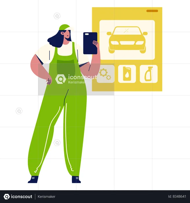 Online Car Service  Illustration