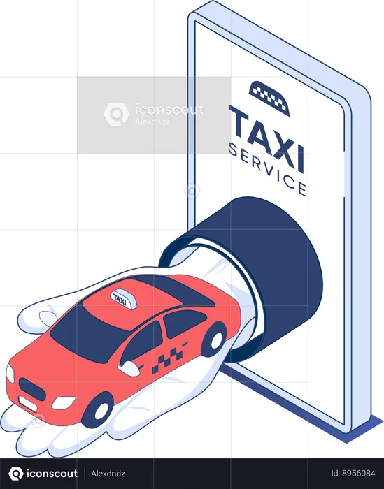 Online car service  Illustration