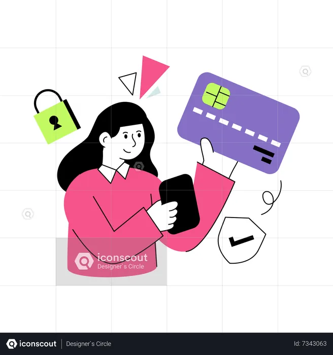 Online Card Payment  Illustration