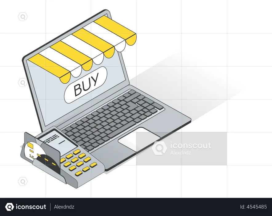 Online card payment  Illustration