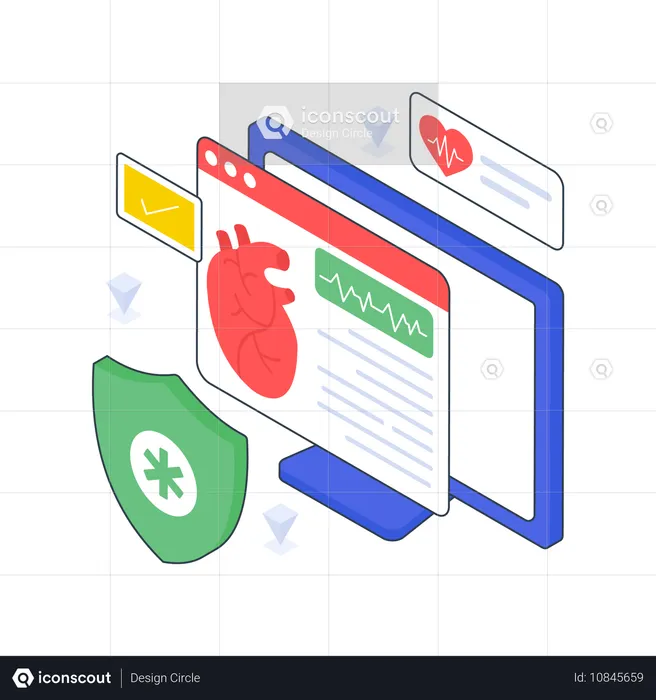 Online Cardiologist  Illustration