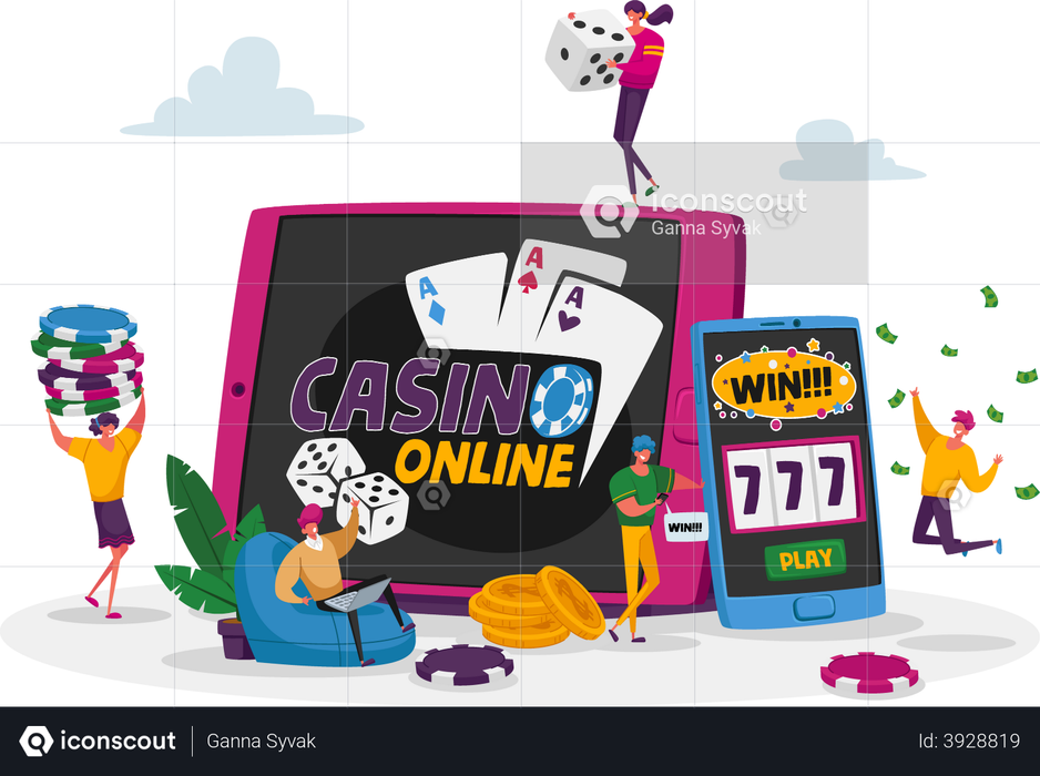 Online casino app Illustration