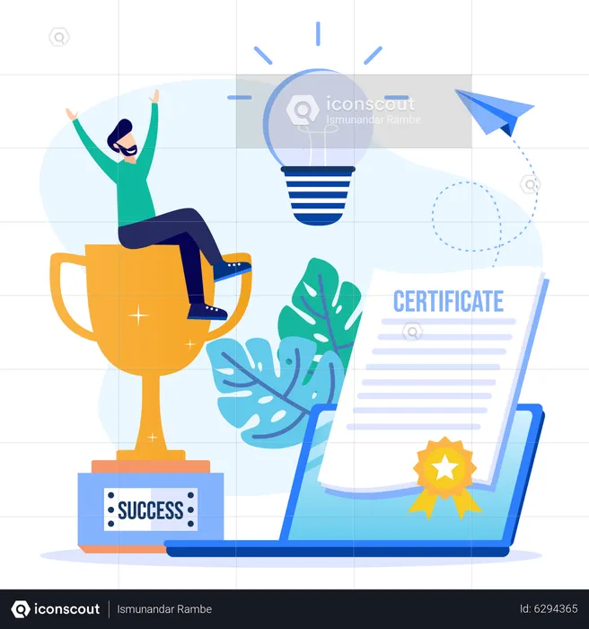Online certificate  Illustration