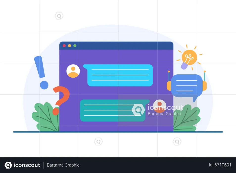 Online Chatbot  Illustration