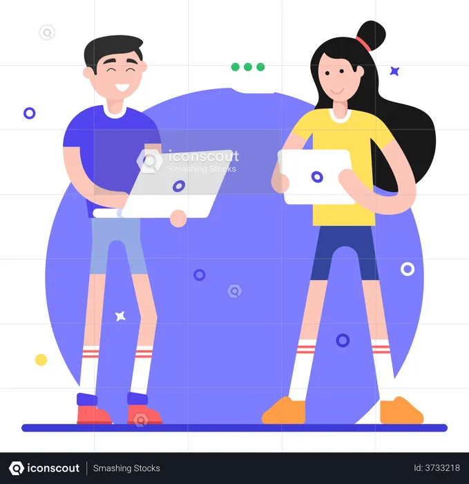 Online chatting  Illustration