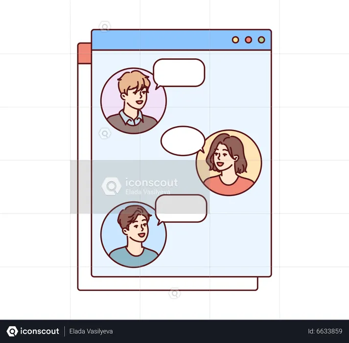 Online chatting app  Illustration