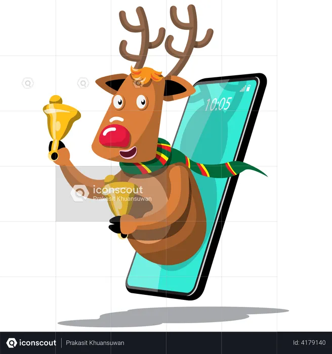 Online Christmas Wishes  Illustration