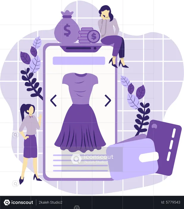 Online Clothes shopping  Illustration