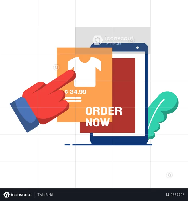 Online clothes shopping  Illustration