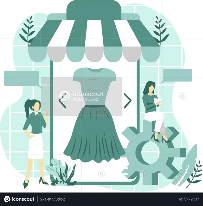 Online Clothes shopping  Illustration