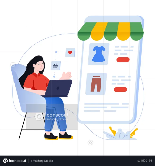 Online Clothing  Illustration