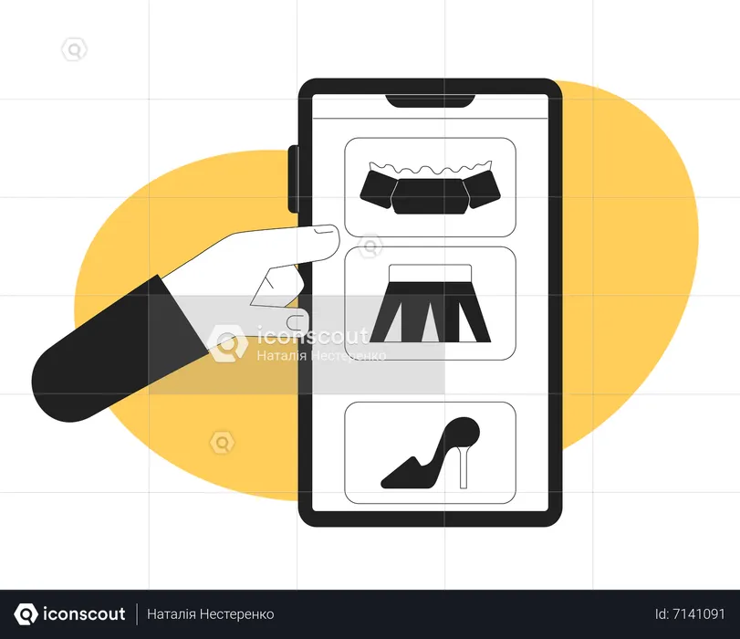 Online clothing store feed  Illustration