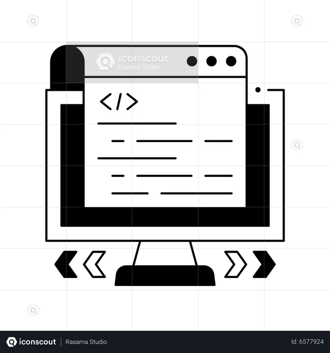 Online Coding Script  Illustration