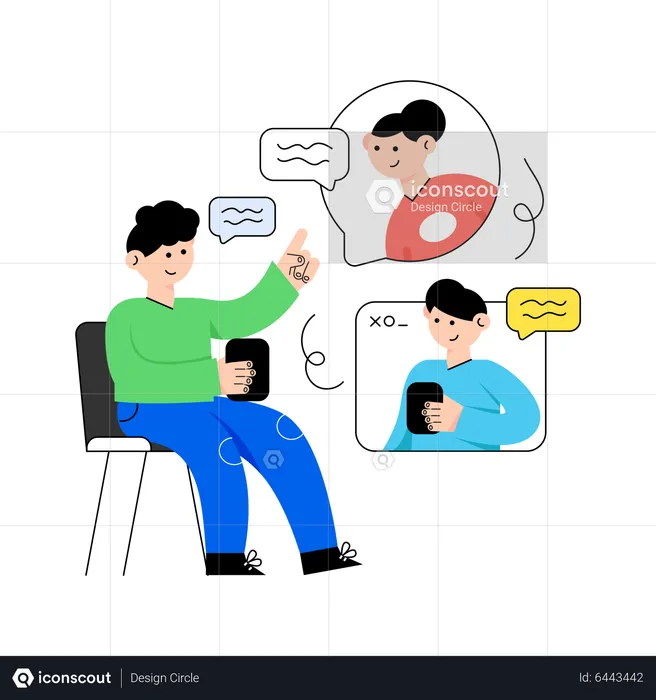 Online Communication  Illustration