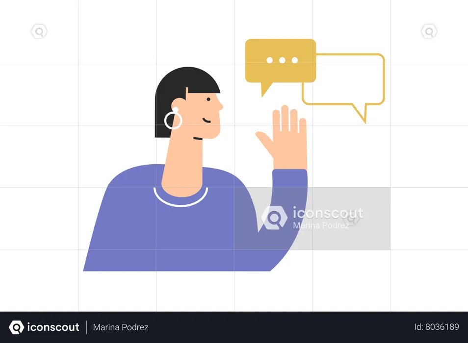 Online communication  Illustration