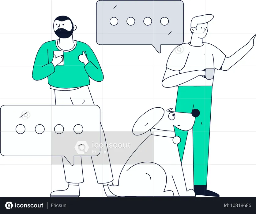 Online Communication  Illustration