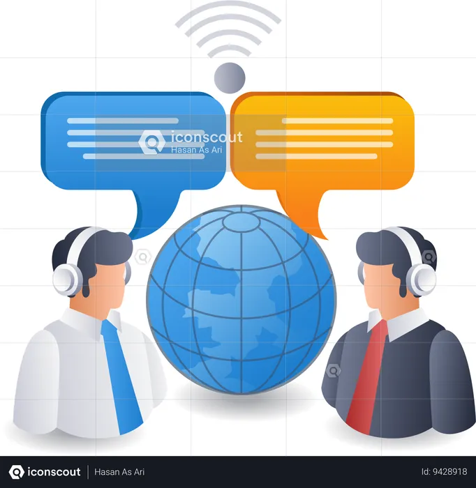 Online communication internet technology  Illustration