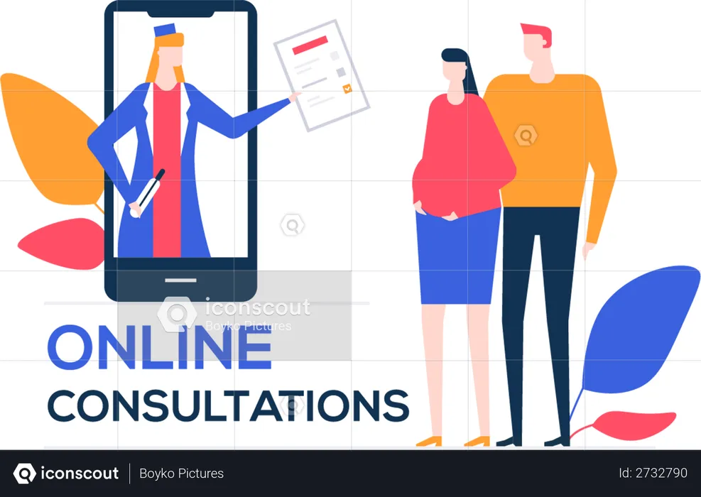 Online consultations  Illustration