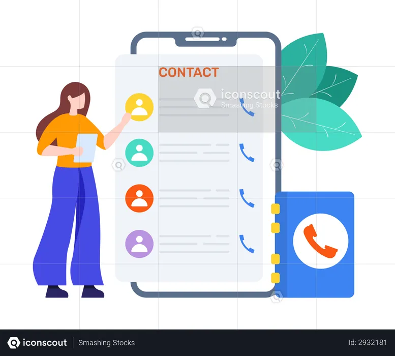 Online Contacts  Illustration