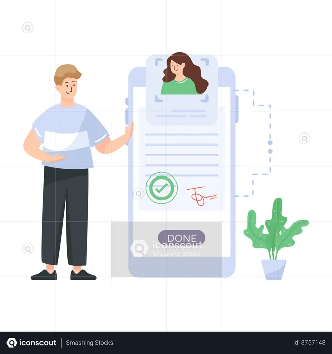 Online Contract  Illustration