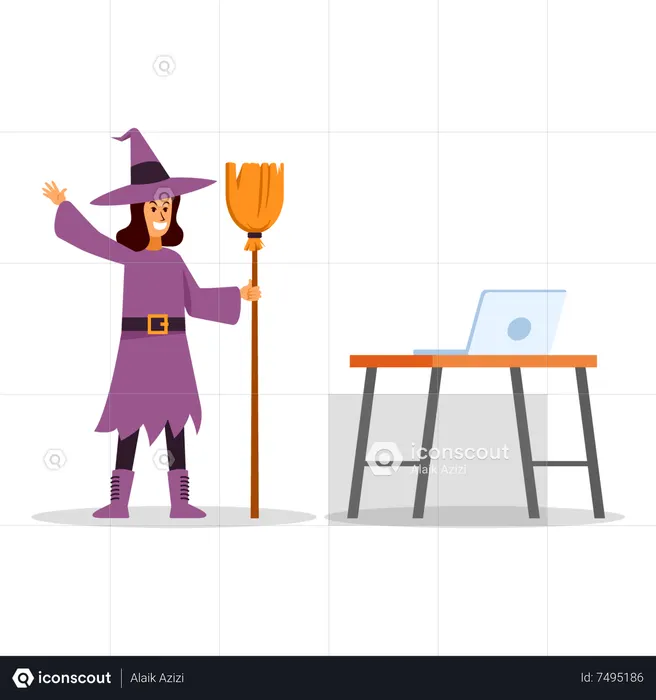 Online Costume Party  Illustration