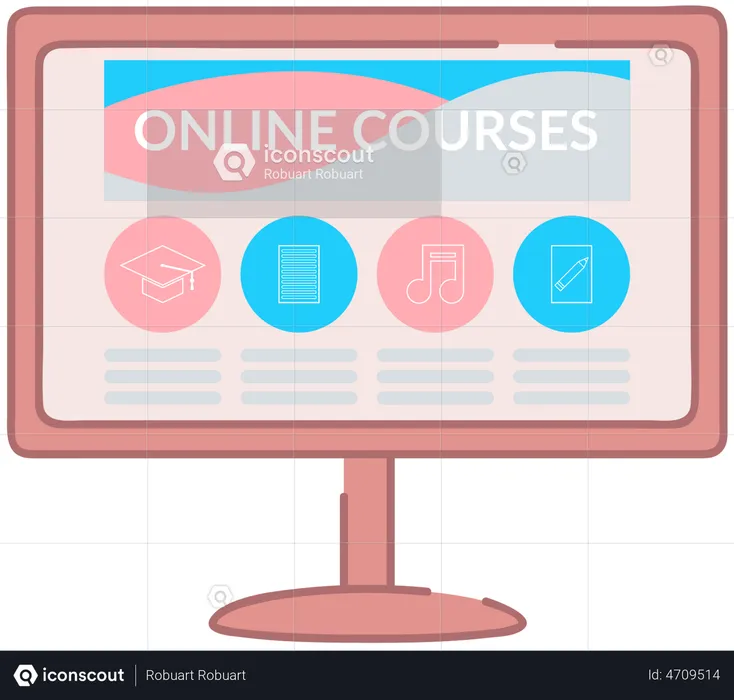Online course  Illustration