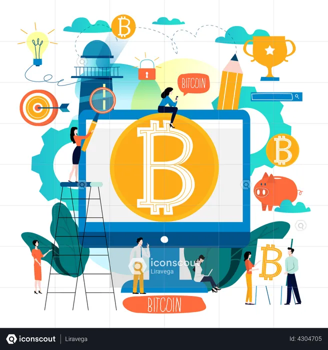 Online cryptocurrency trade analysis  Illustration