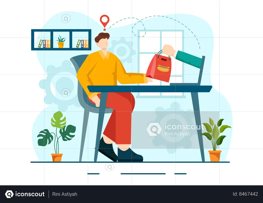 Online Culinary Delivery  Illustration