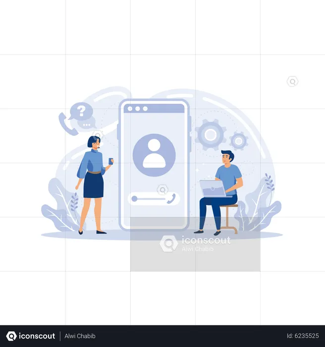 Online customer care  Illustration