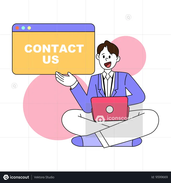 Online Customer Contact Options  Illustration