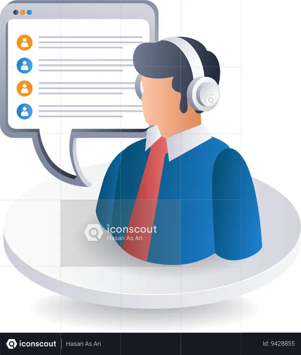 Online customer service  Illustration