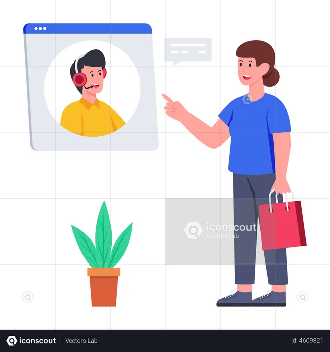 Online Customer Service  Illustration