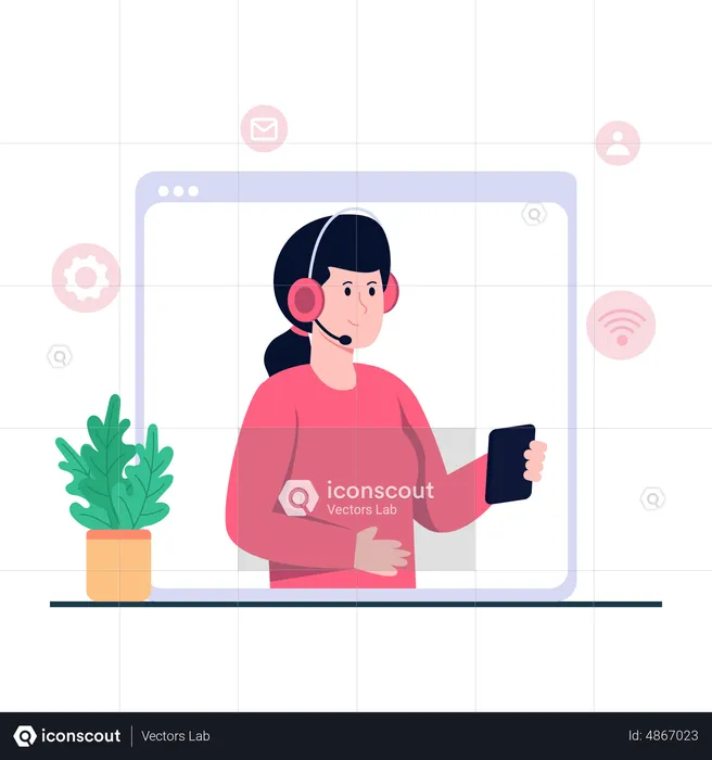 Online customer service  Illustration