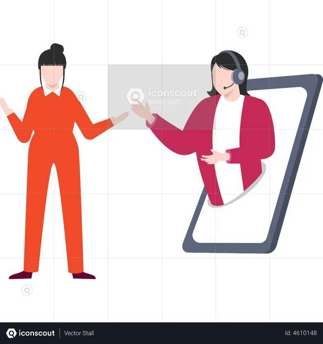 Online Customer Service  Illustration