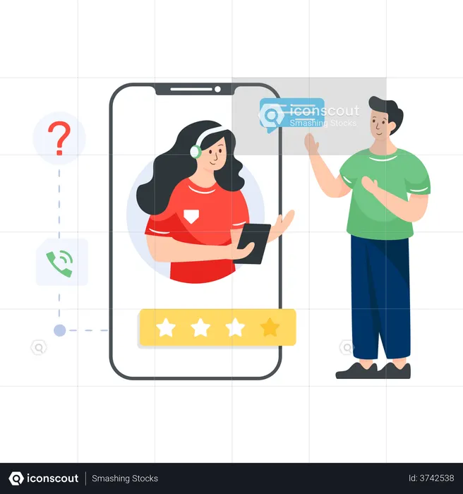 Online Customer Services  Illustration