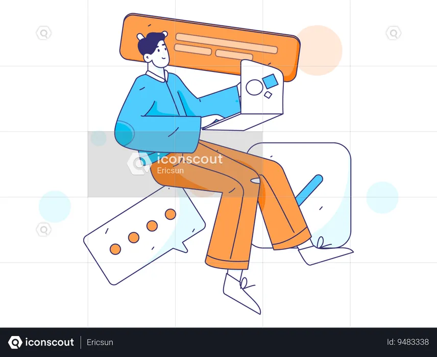 Online customer support  Illustration